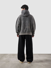 Combat washed hoodie detail closeup washed texture fabric kangaroo pocket Pakistan – GROOVY