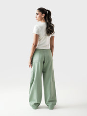 Utility V1 mint green cargo pants male model half body lifestyle shot Pakistan – GROOVY