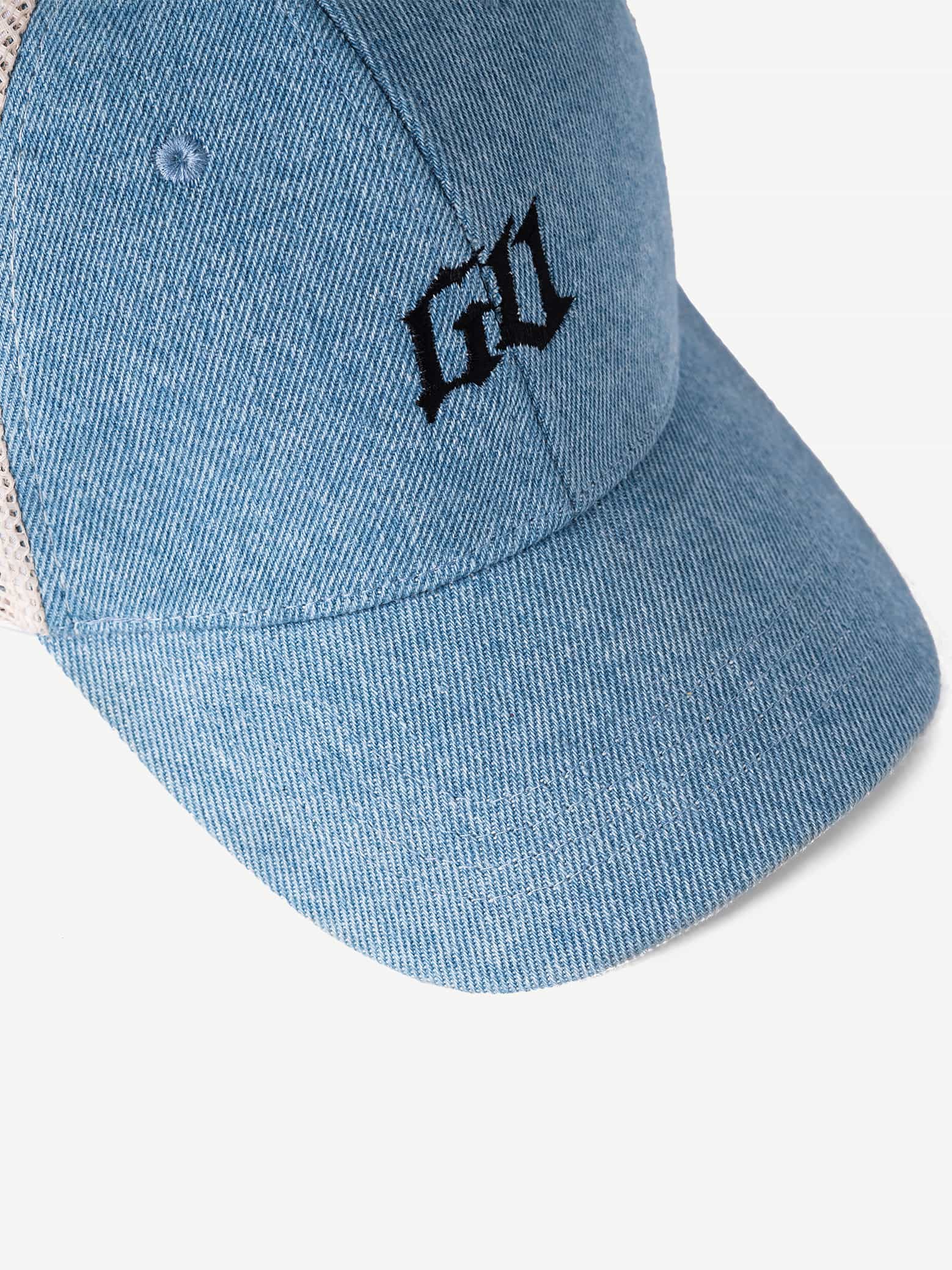 GROOVY Classic Denim cap, denim front with mesh back, adjustable snap
