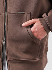 Maple brown essential zipper hoodie flat lay earth tone zip up Pakistan – GROOVY