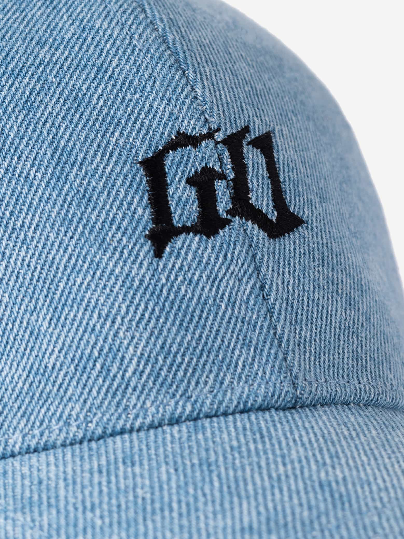 Classic Denim trucker cap in iced blue by GROOVY