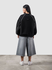 Hidden In Plain Sight black flat lay oversized sweatshirt Pakistan – GROOVY