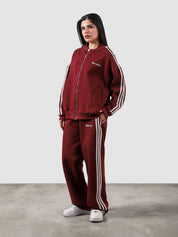 Heritage Top wine red female model half body lifestyle shot Pakistan – GROOVY