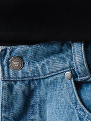 CORE denim washed blue jeans flat lay washed blue 13oz cotton Pakistan – GROOVY