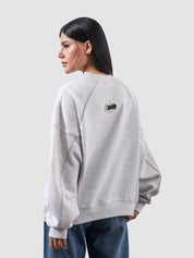 Hidden In Plain Sight arctyc white flat lay oversized sweatshirt Pakistan – GROOVY