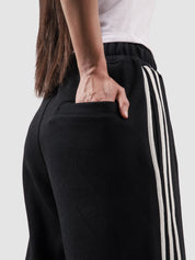 Heritage Pants black summer flat lay relaxed fit striped streetwear Pakistan – GROOVY