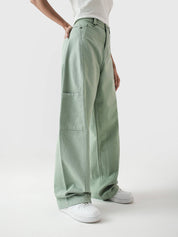 Utility V1 mint green cargo pants detail closeup pocket utility Pakistan – GROOVY
