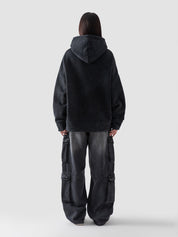 Washed black hoodie male model outdoor lifestyle Pakistan – GROOVY