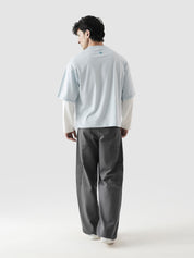 96 Double Layer Jersey frost blue male model outdoor lifestyle shot Pakistan – GROOVY