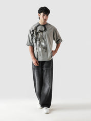 IGRIS Solo Leveling tee flat lay washed grey anime oversized Pakistan – GROOVY