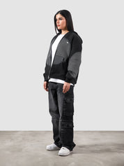 The Illusion Zipper hoodie male model seated half body lifestyle Pakistan – GROOVY