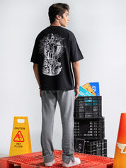 Death Note anime tee flat lay black graphic oversized Pakistan – GROOVY