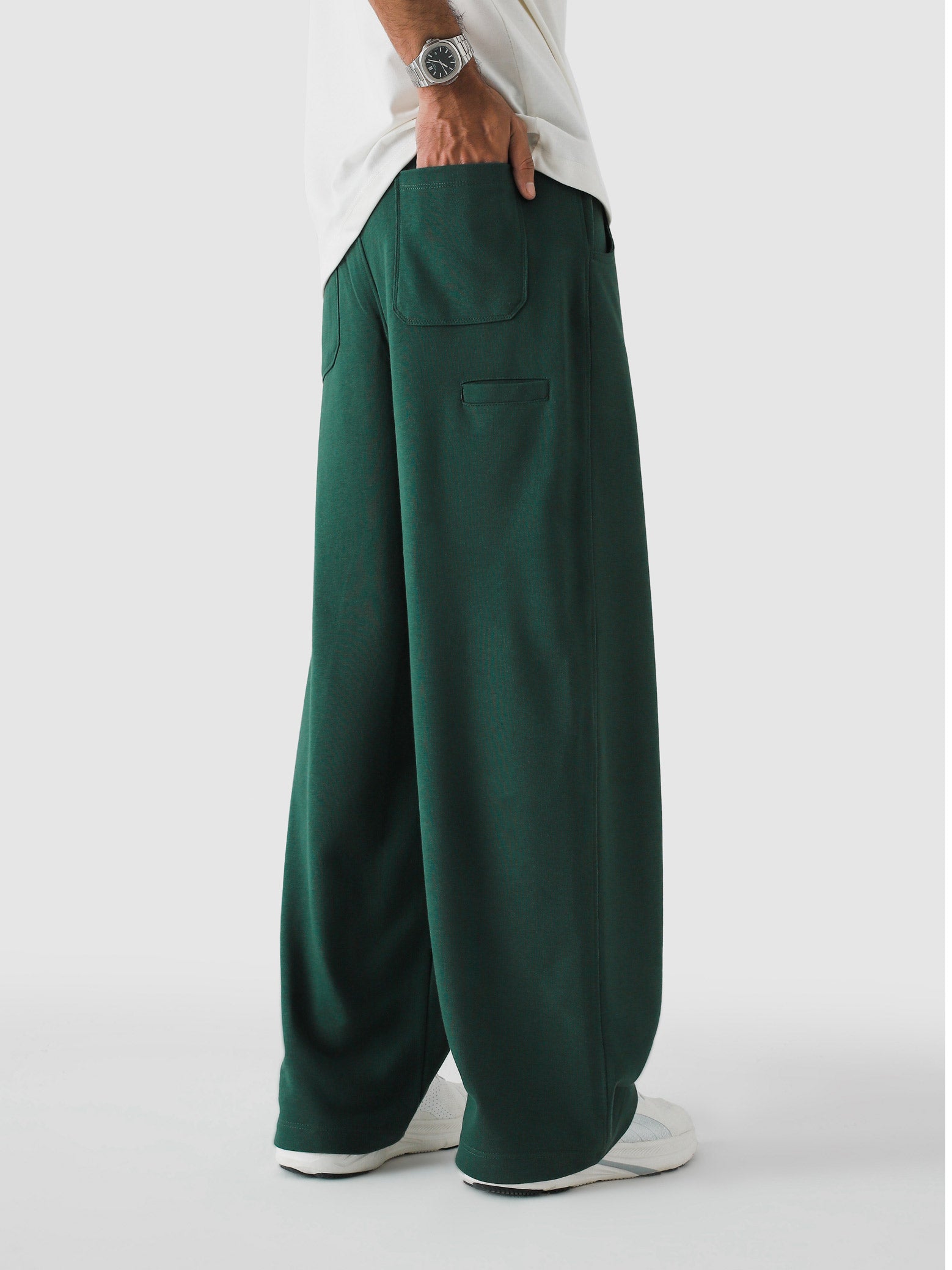 Deep Green Baggy Trouser – Live In Pants | GROOVY Pakistan