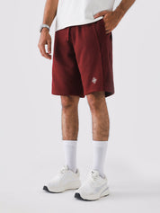 Wine Red Aim Shorts by GROOVY, soft lightweight men's gym and everyday shorts in Pakistan
