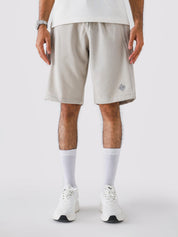 Ash Grey Aim Shorts for men, breathable summer shorts for gym and daily wear by GROOVY Pakistan