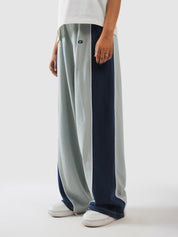 Side profile of sage grey panelled sweatpants - GROOVY Pakistan