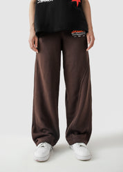 Mocha brown Unity VI pants female model full body front view Pakistan – GROOVY