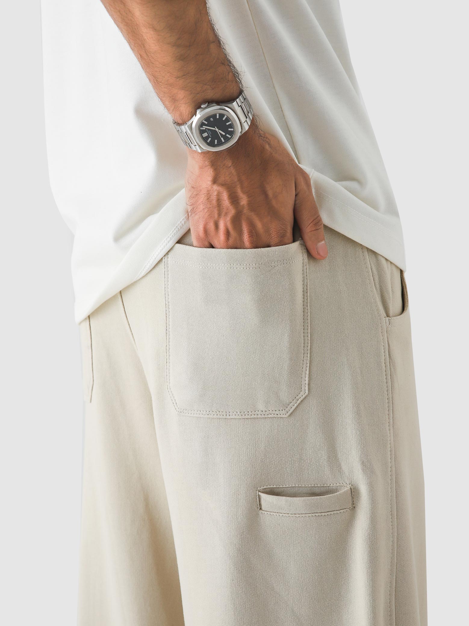 Cream Baggy Trouser – Live In Pants | GROOVY Pakistan