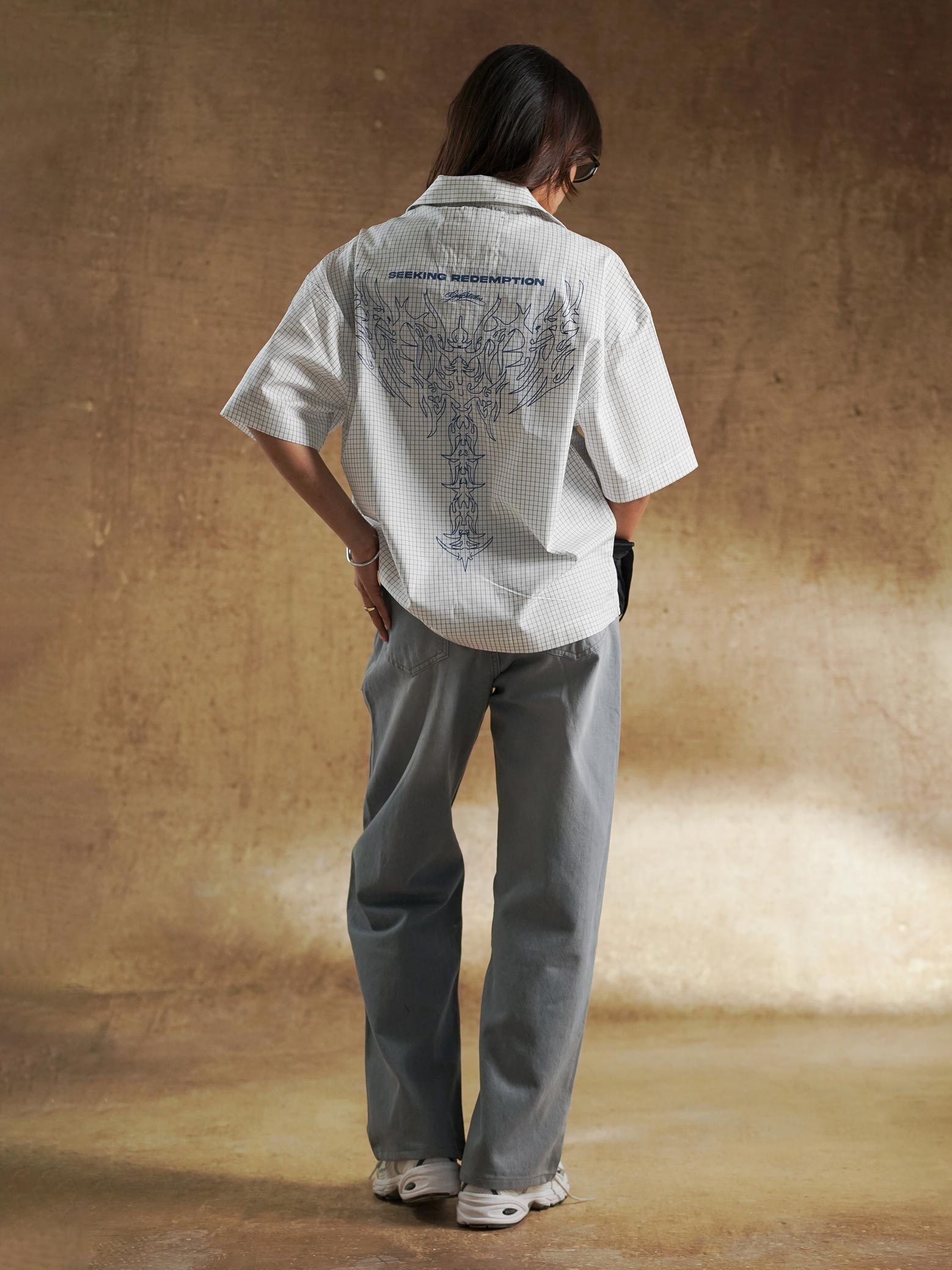 Seeking Redemption shirt boxy half sleeve fit - GROOVY Pakistan