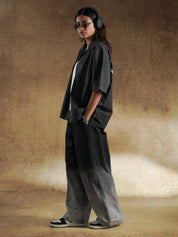 Fearless shirt styled with black wide leg trousers - GROOVY Pakistan
