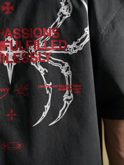 Washed charcoal cotton twill texture close up - GROOVY Pakistan