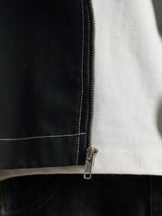 Dropped shoulder seam on oversized black work shirt - GROOVY Pakistan