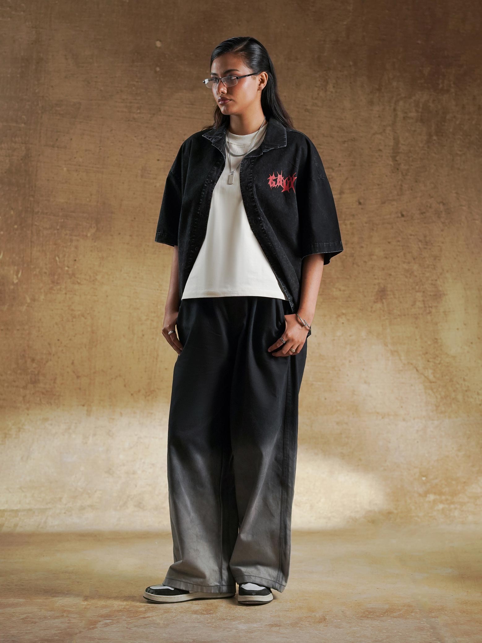 Grey and black mottled acid wash texture - GROOVY Pakistan
