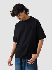GROOVY streetwear oversized t-shirt, black, embroidered logo