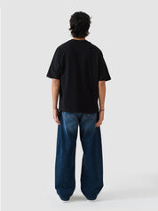 GROOVY black oversized t-shirt, embroidered logo, Pakistan streetwear