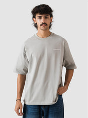 GROOVY slate grey oversized t-shirt, embroidered logo, Pakistan