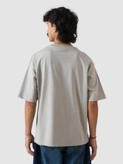 GROOVY slate grey oversized t-shirt, embroidered logo, Pakistan streetwear