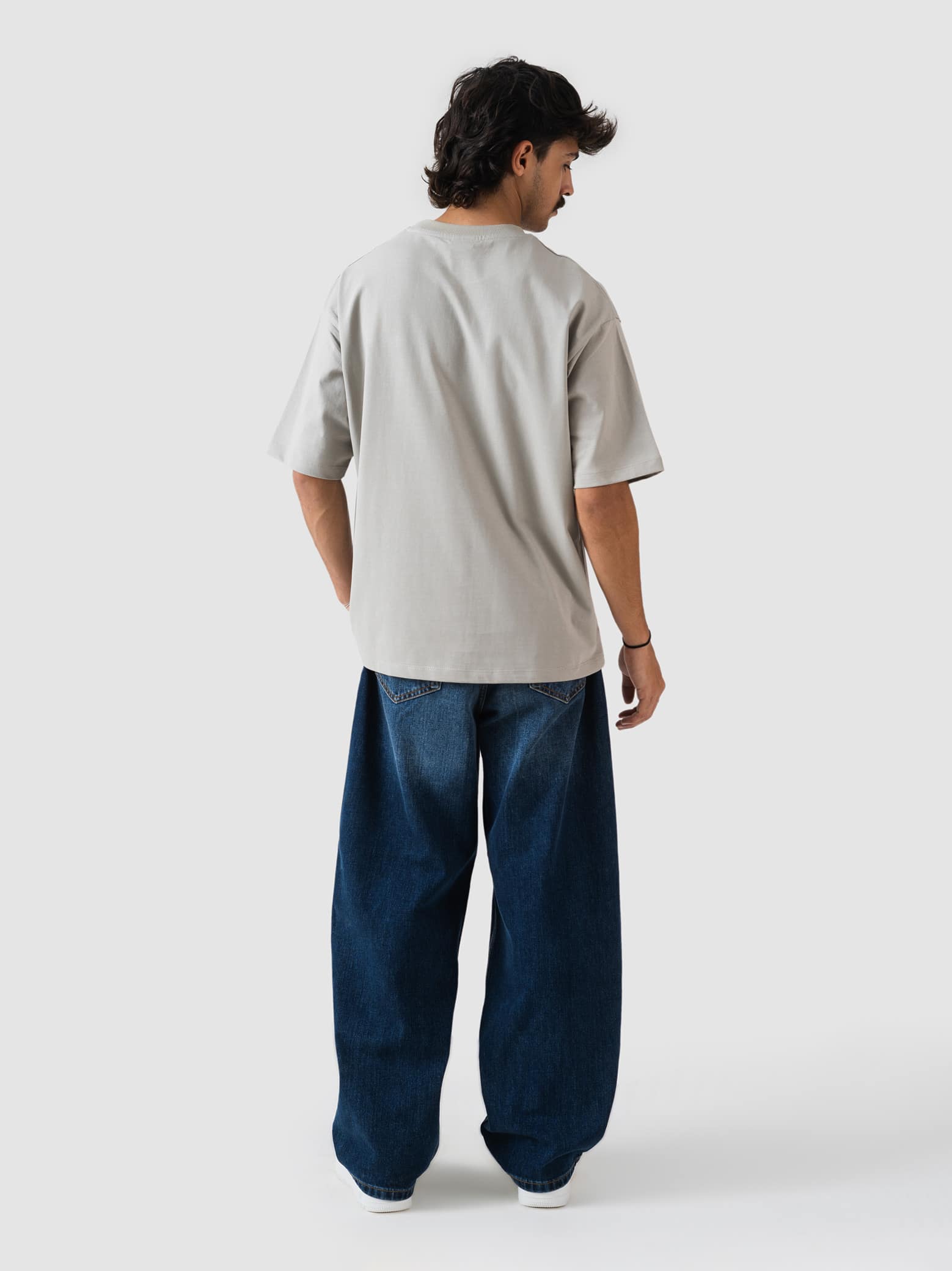 GROOVY Pakistan oversized t-shirt, slate grey, embroidered logo