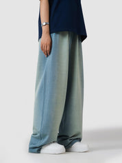 GROOVY tinted blue baggy denim trouser, wide-leg fit, Pakistan