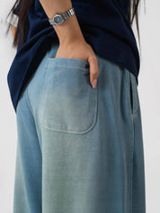 tinted blue baggy trouser by GROOVY, wide-leg fit, Pakistan