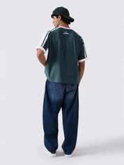 GROOVY ringer t-shirt, racing green colorway, contrast trim, Pakistan