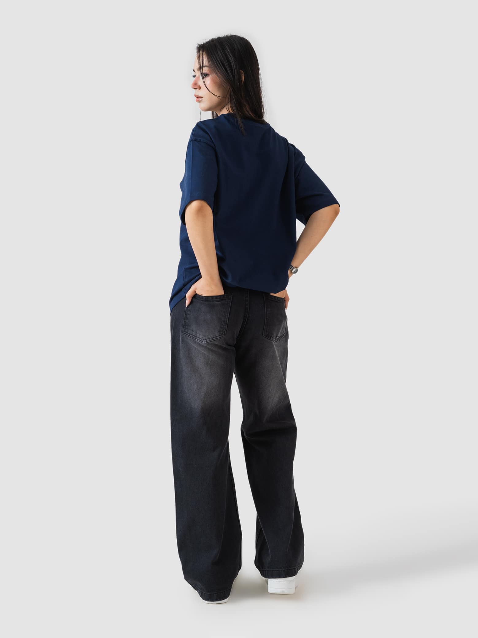 GROOVY Pakistan oversized t-shirt in deep blue, embroidered logo