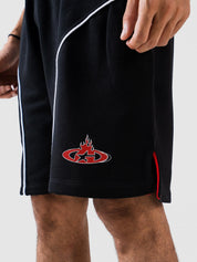 black shorts by GROOVY, racing stripe detail, Pakistan
