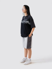 GROOVY Pakistan t-shirt, fade-washed black, script graphic print