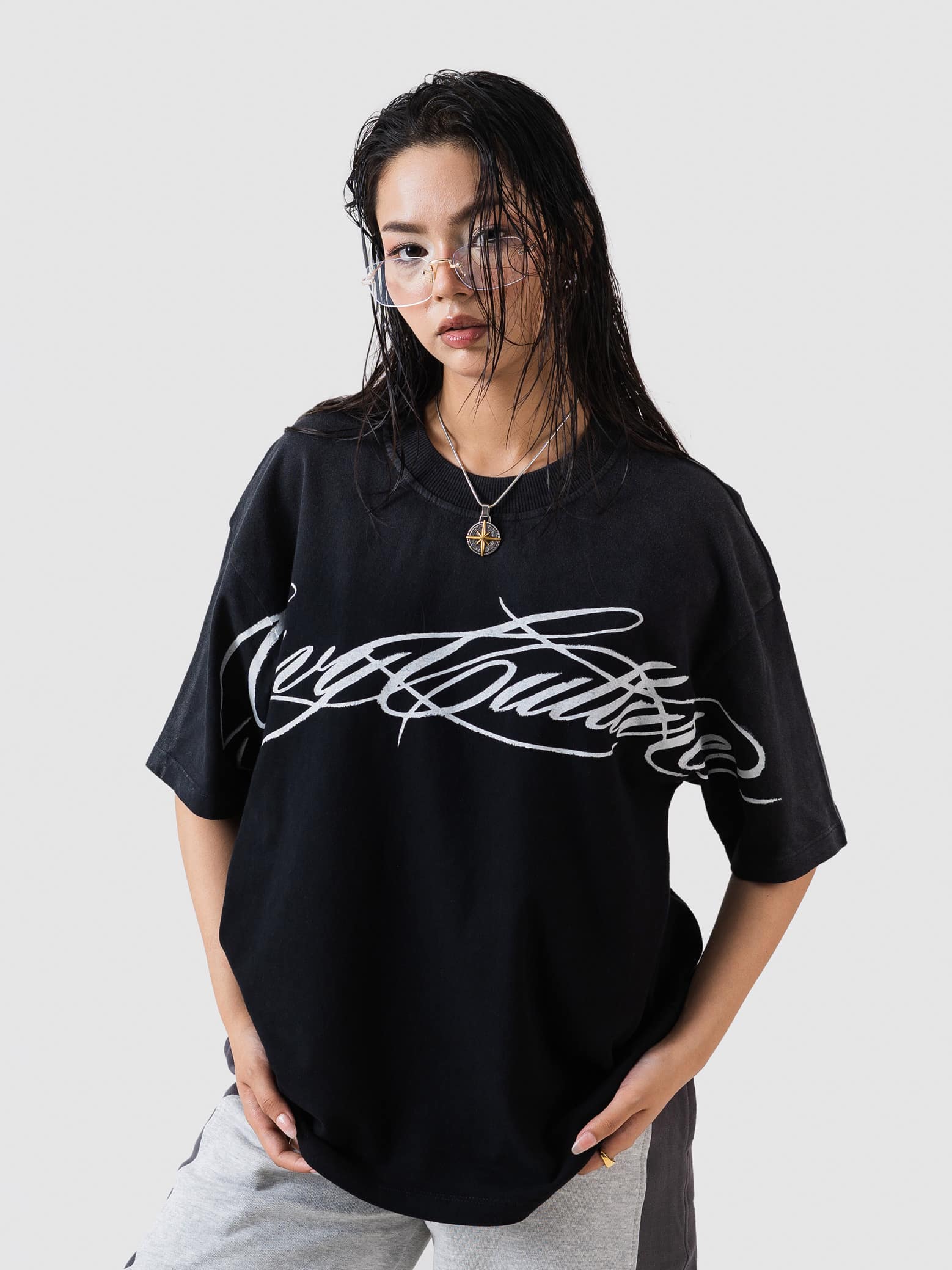 Crossed Script | Fade Washed