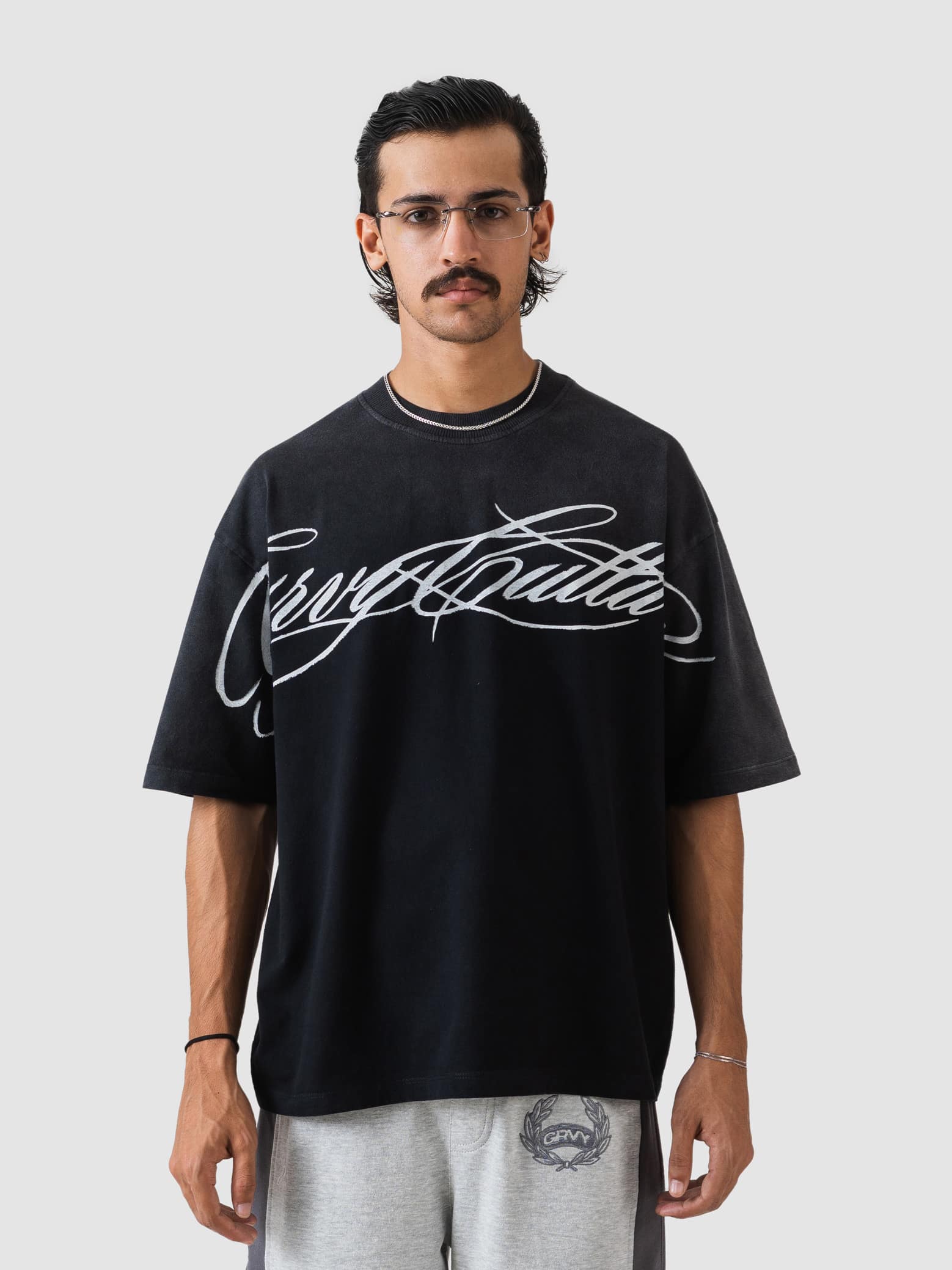 Crossed Script | Fade Washed