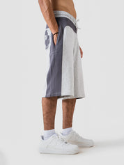 GROOVY shorts, white and grey colorblock, Pakistan