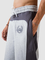 colorblock shorts by GROOVY Pakistan, white and grey