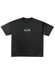 GROOVY Grunge Slogan tee flat lay black slogan graphic oversized Pakistan – GROOVY