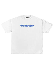 Burning Butterfly tee flat lay white graphic oversized Pakistan – GROOVY